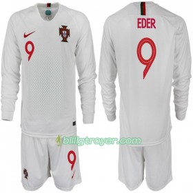 Billige Fotballdrakter Portugal EDER 9 Barn VM 2018 Bortedraktsett Langermet